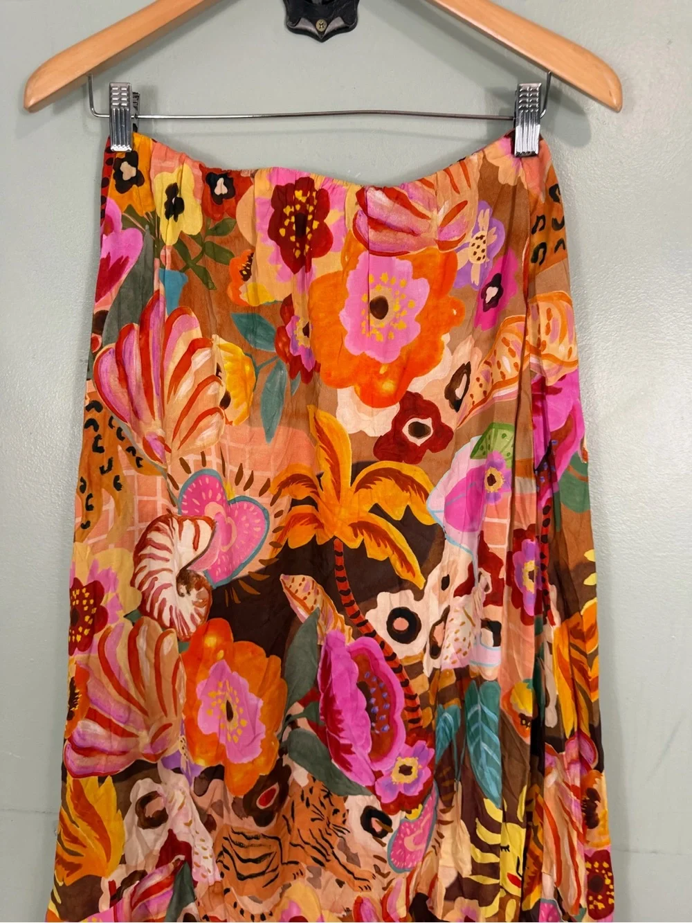 Spell Birth Of Venus Maxi Skirt Floral Ruffle Small